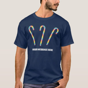 Anpassningsbarna Rainbow Polkagrisars Meddelande j T Shirt