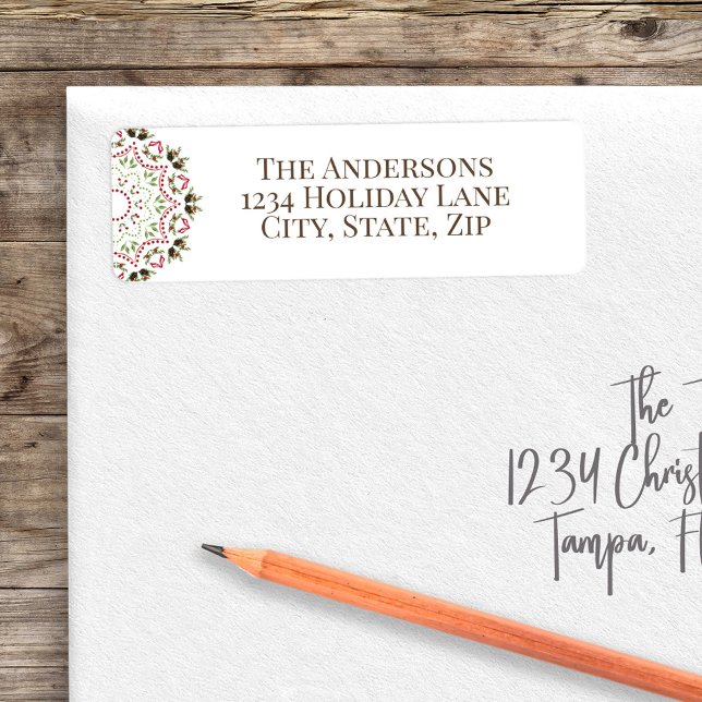 Anpassningsbarna Red Grönt Returadress Returadress Etikett (Simple contemporary return address labels. )