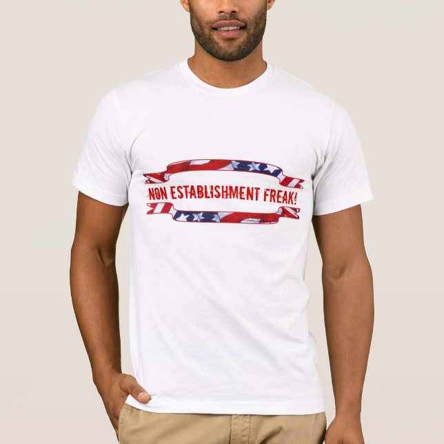 Anpassningsbarna Red, White och Blue Banners Stars T-shirt (Framsida)