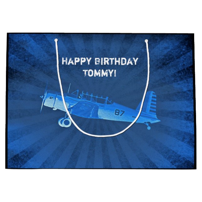 ANPASSNINGSBARNA Retro Blue för antika stridsflygp (Framsidan)