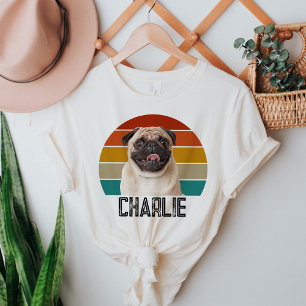 Anpassningsbarna Retro Pet Photo personlig Vintage T Shirt
