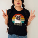 Anpassningsbarna Retro Pet Photo personlig Vintage T Shirt<br><div class="desc">Firar hårigets bästa vän med Personlig Vintage Hund Anpassningsbar Retro Pet Photo Tri-Blend Shirt! Med en nostalgisk återgångsdesign parad med ett foto av din hund i anpassningsbarna kan du med den här skjortan visa ditt sällskapsdjur på ett roligt och snyggt sätt. Ladda bara upp fotona och anpassa det med namn...</div>