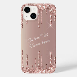 Anpassningsbarna Ro Guld Glitter Namn iphone case