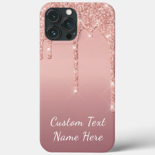 Anpassningsbarna Ro Guld Glitter Namn iphone case