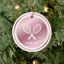 Anpassningsbarna ro Guld tennis Rackets Girls Spor Julgransprydnad Keramik