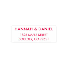 Anpassningsbarna Röd Returadress Bröllop Självfärgande Stämpel