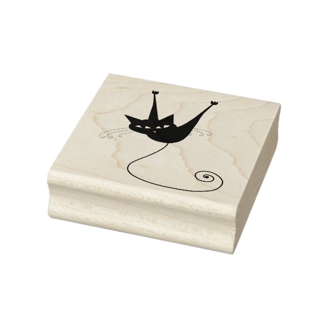 Anpassningsbarna Rubber Frimärke i  Svart Kattunge Stämpel (Stämpel)