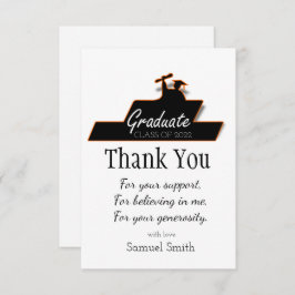 Anpassningsbarna Rulla för svart och vit studenten Tack Kort