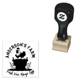 Anpassningsbarna Rustic Family Farm Egg Stämpel