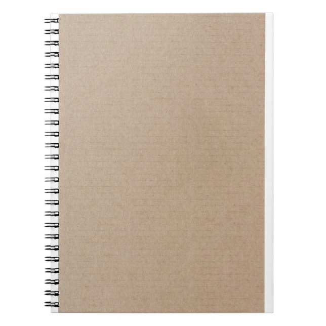 Anpassningsbarna Rustic Kraft Papper Blank Templat Anteckningsbok (Framsidan)