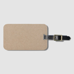 Anpassningsbarna Rustic Kraft Papper Blank Templat Bagagebricka