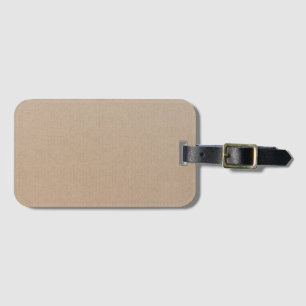 Anpassningsbarna Rustic Kraft Papper Blank Templat Bagagebricka