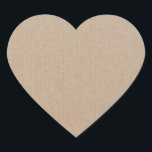 Anpassningsbarna Rustic Kraft Papper Blank Templat Hjärtformat Klistermärke<br><div class="desc">Kolla in den här coolan napkin ringar för party. De har en klassisk,  modern och elegant papper bakgrund i Kraft. Det är en fullständig märkning av anpassadet för alla dina hantverksprodukter från Etsy Home eller ditt företag.</div>
