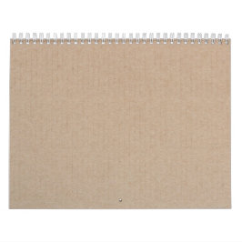 Anpassningsbarna Rustic Kraft Papper Blank Templat Kalender