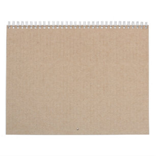 Anpassningsbarna Rustic Kraft Papper Blank Templat Kalender