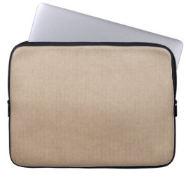 Anpassningsbarna Rustic Kraft Papper Blank Templat Laptop Fodral