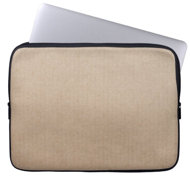 Anpassningsbarna Rustic Kraft Papper Blank Templat Laptop Fodral (Framsidan)