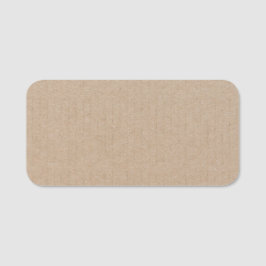 Anpassningsbarna Rustic Kraft Papper Blank Templat Namnbricka