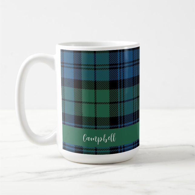 Anpassningsbarna Rustic Play Campbell Tartan Scrip Kaffemugg (Vänster)