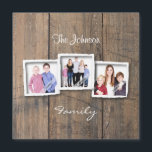 Anpassningsbarna Rustic Wood Photo Collage<br><div class="desc">Gör ditt eget! Du kan använda foton eller Instagram-foton för den här designen. Använda tre foton för att skapa en unik och personlig gåva. Om du behöver justera bilder klickar du på verktyg för att anpassa ändringar. Utformning för Tillfälle. Fler designer och matchande artiklar finns tillgängliga i min butik. -...</div>