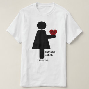 Anpassningsbarna sa hon ja han frågade t-shirt