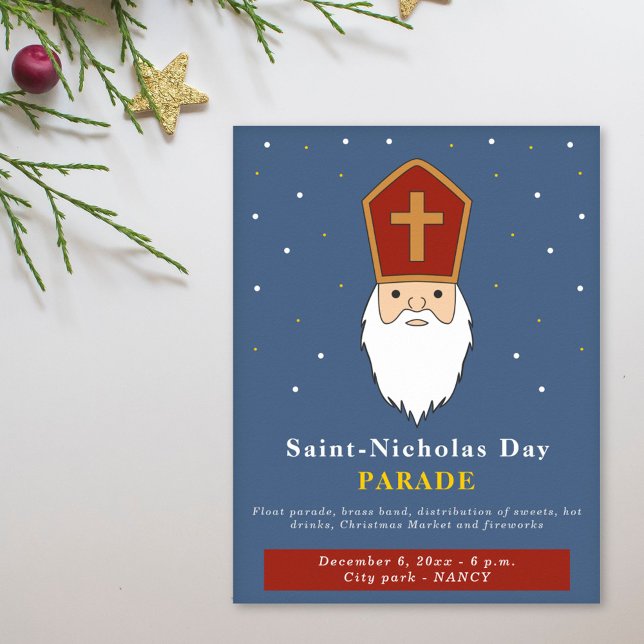 Anpassningsbarna Saint Nicholas Day Parad Poster (Saint Nicholas Day Parade Custom Poster)