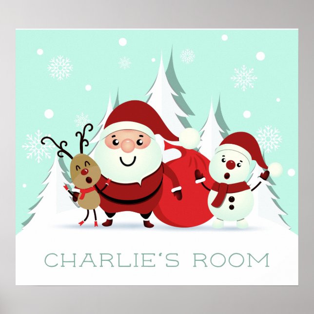 Anpassningsbarna Santa, Rener & Snögubbe poster (Framsidan)