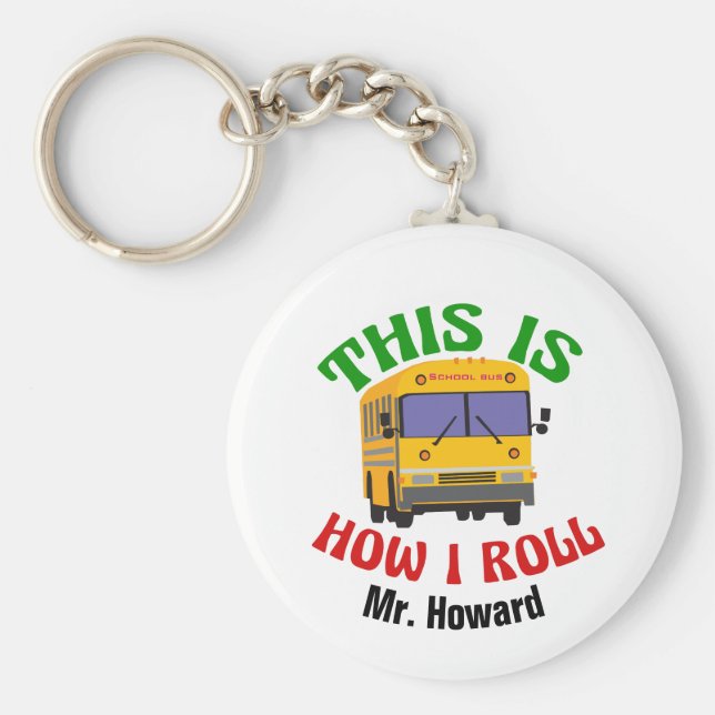 Anpassningsbarna School Buss Driver Humor Nyckelring (Framsidan)