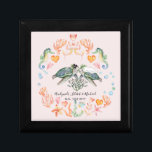 ANPASSNINGSBARNA SEA TURTLES MINNESASK<br><div class="desc">Denna moderna gåva från bröllop par kan användas som möhippa,  bachelorette,  bröllop-ny gifta. Du kan också ge en bröllop-årsdag med ett havs- och havstema.</div>