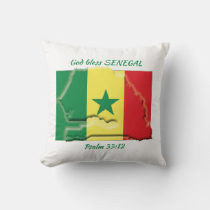 ANPASSNINGSBARNA SENEGAL FLAGGA Patriotic Scriptur Kudde