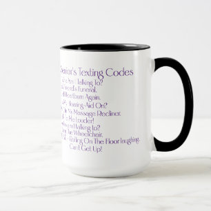anpassningsbarna ’Seniors Texting Codes’ Coffee/Te Mugg