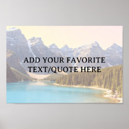 Anpassningsbarna Sjö Moraine & Mountains Poster