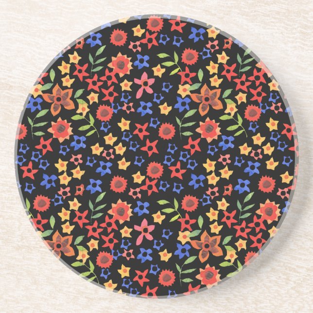 Anpassningsbarna Skriv ut  för Retro-Blommigt, san Underlägg (Framsidan)