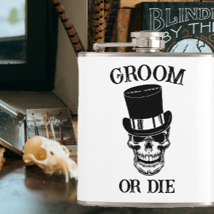 Anpassningsbarna Skull för Gothic Bröllop Bachelor Fickplunta