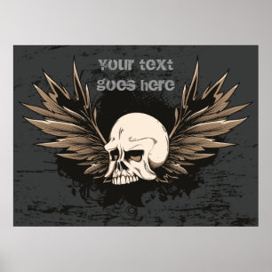Anpassningsbarna Skull och vingar poster