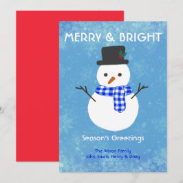 Anpassningsbarna Snögubbe Merry & Bright Säsonhäls Julkort