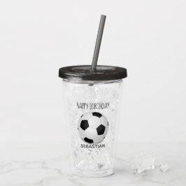 Anpassningsbarna Soccer Ball Black White Take Away Mugg