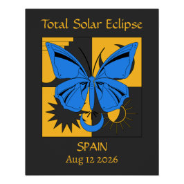 Anpassningsbarna Solar Eclipse Butterfly Perfect Poster