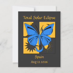 Anpassningsbarna Solar Eclipse Butterfly Vykort
