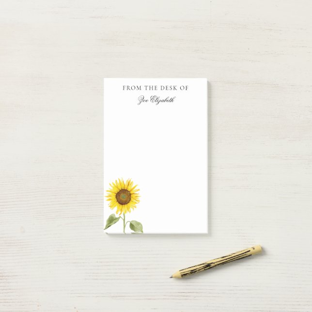 Anpassningsbarna Solros Blommigt Lägg till dina eg Post-it Block (På skrivbordet)