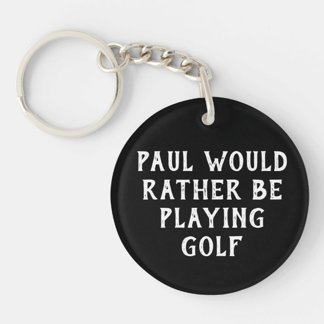 ANPASSNINGSBARNA spelar snarare upp Golf Keychain, (Framsidan)