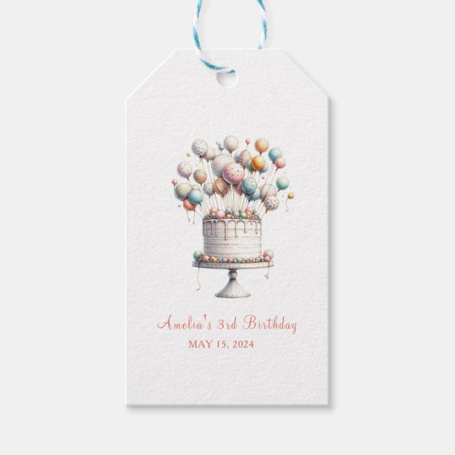 Anpassningsbarna Sticker för Surrealist Birthday C Presentetikett (Framsidan)