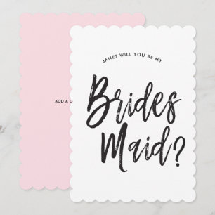 Anpassningsbarna Stil i Bridesmaids Request Script Inbjudningar