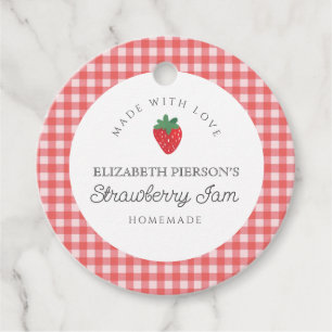 Anpassningsbarna Strawberry Berry Sylt Home Gåvor Etiketter