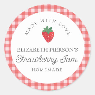Anpassningsbarna Strawberry Berry Sylt Home Runt Klistermärke
