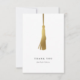 Anpassningsbarna studenten Gold Foil Tassel Tack Kort