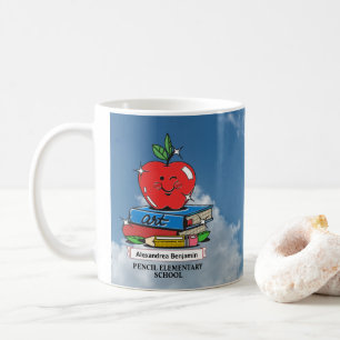Anpassningsbarna Studenter Bokar Apple Kaffemugg