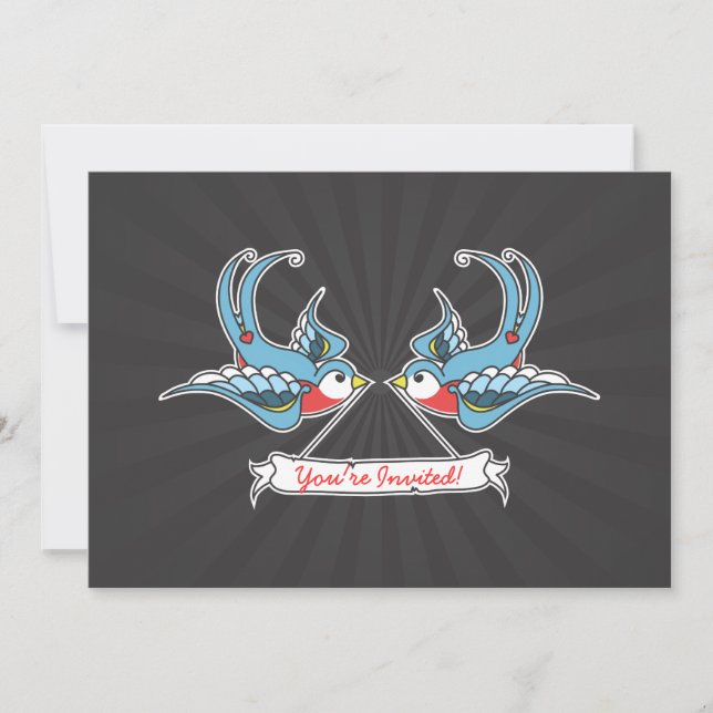 Anpassningsbarna Sväljer "Du är inbjuden!" Inbjudningar (Framsida)