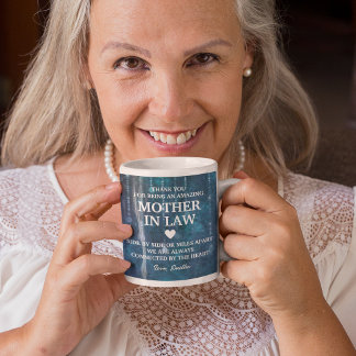 Anpassningsbarna svärmor Tack Heartfilt Message Kaffemugg