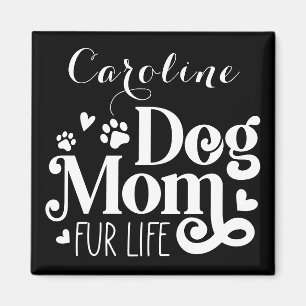 Anpassningsbarna Svartvit skript i hund Mamma Magnet